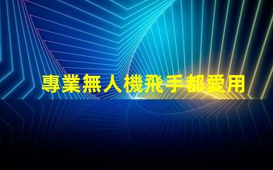 專業無人機飛手都愛用, 專業之選揭秘